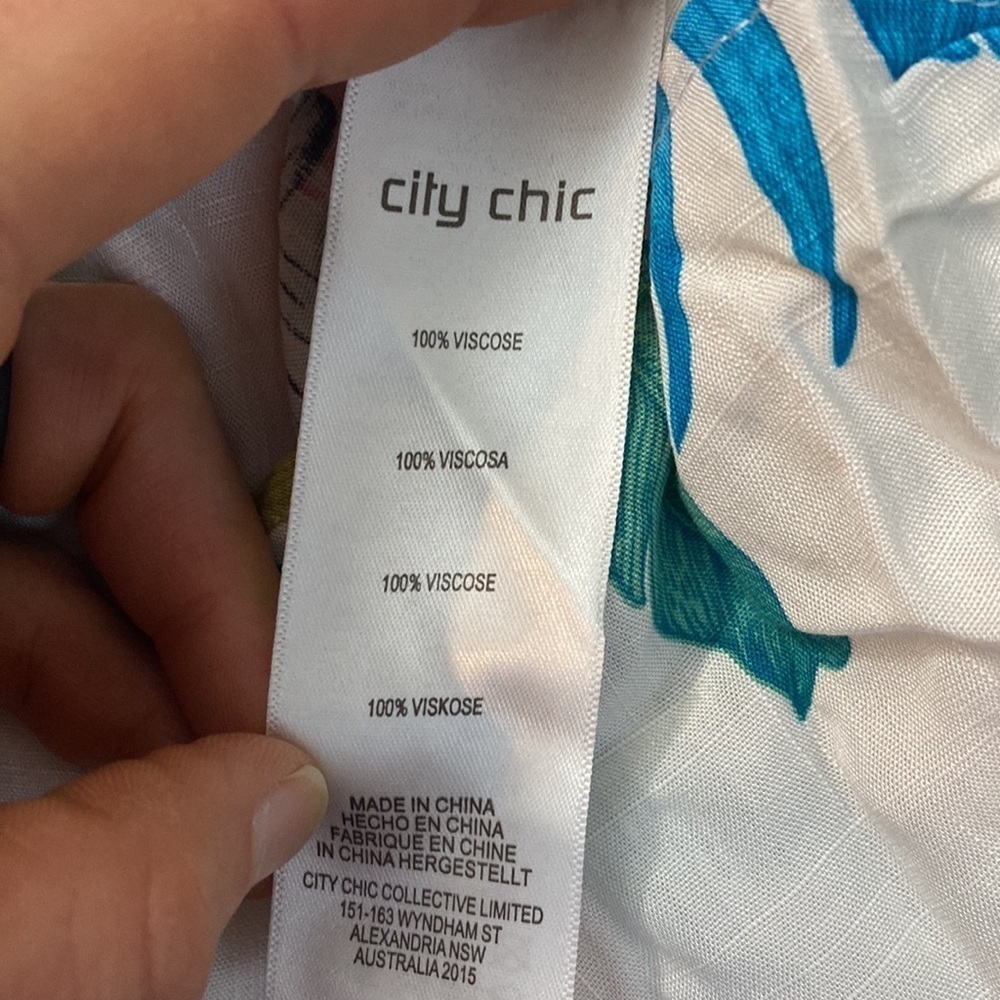City chic MAXI V ELBA tropical floral sleeveless sheath dress - Picture 4 of 7